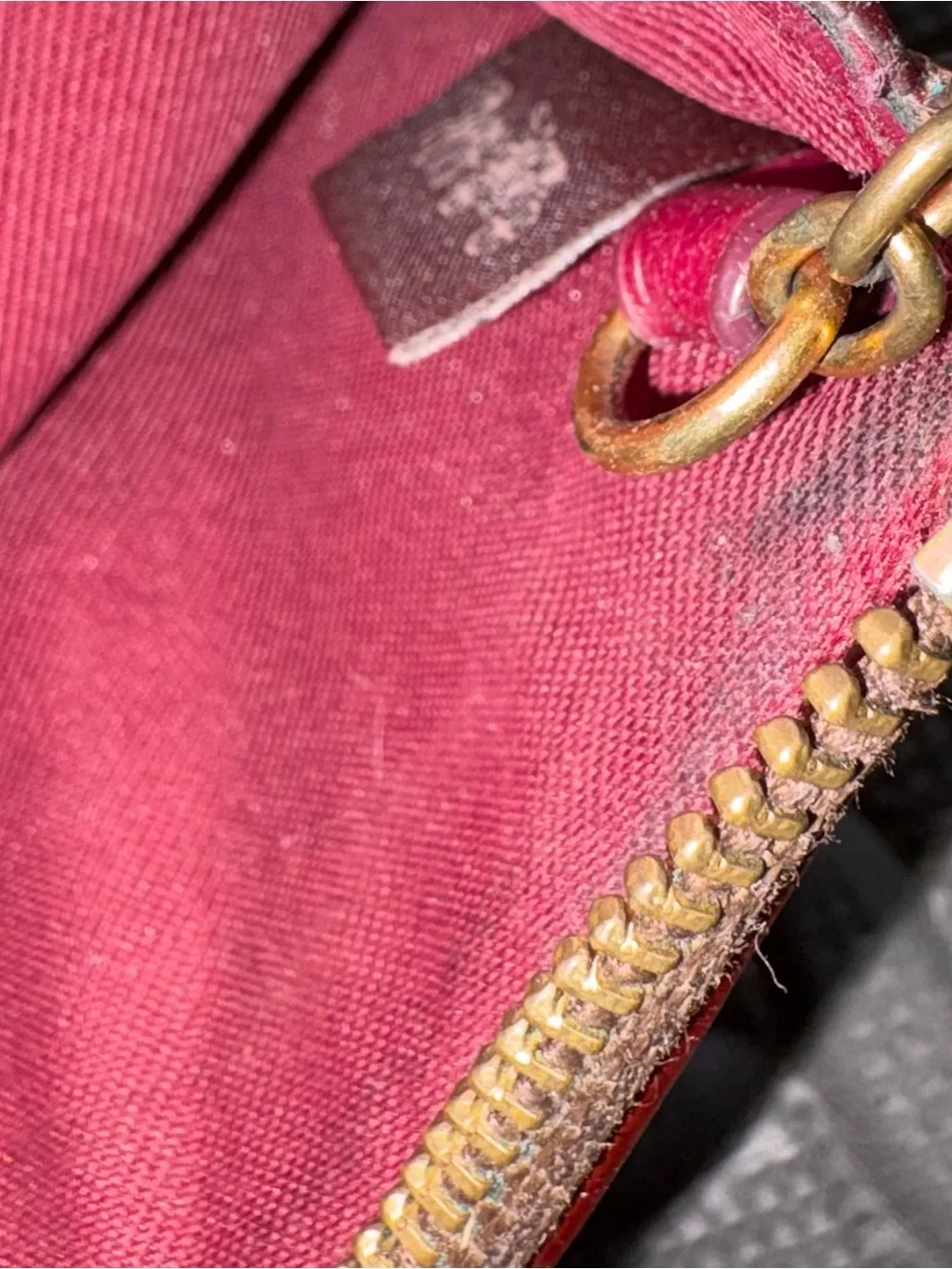 Coach Brown Dino Zip Key Pouch